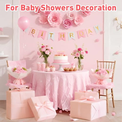 TUXIYA 200 PCS Pink Tissue Paper Bulk,14"x20" Tissue Paper for Gift Bags - color: Pink, size: 200P