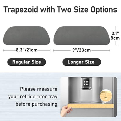 LOPNUR 2 Pack Refrigerator Drip Tray Catcher, Large 9"x3.1" Trapezoid, Grey - color: Grey, size: Trapezoid - 9"x3.1"