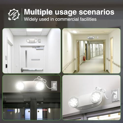 FREELICHT 4 Pack Led Emergency Lights with Round Head, 4FT Plug in Cord - size: 4 pack
