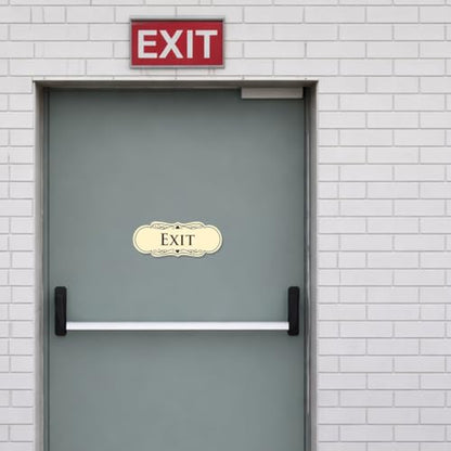 Designer EXIT Sign - Blue - Large (1 Pack) - color: Blue, size: 3.5" x 9" - Large (1 Pack)