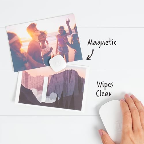 U Brands Modern Bevel Magnetic Dry Erase Calendar White Board with Bulletin Strip, 7" x 16", White Frame, Includes Magnet, Marker - size: 7"W x 16"H, style: Weekly
