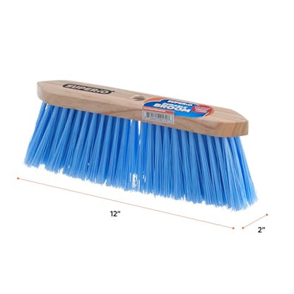 Superio Blue Synthetic Broom Head Refill - 12 Inch, Hard Floor, Kitchen & Home Broom - color: Synthetic, size: 1 Pack Head