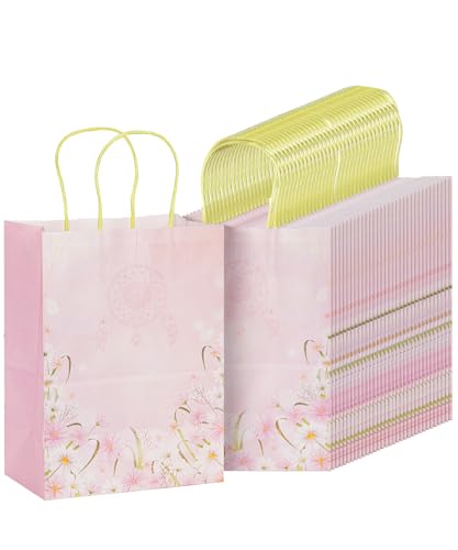 Mr. Pen- Paper Gift Bags with Handles, 32 Pack, 7.6" x 4.7" x 10.6" - color: Floral, size: 32 Pack