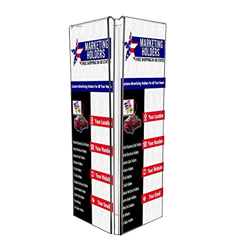 Sign Holder 4" x 9" Three Sided Table Tent POP Signs Restaurant Menu Display Frame Materials Tall Clear Acrylic Display Countertop Printed Material Advertisements Drink Specials by Marketing Holders - size: 4" x 9"