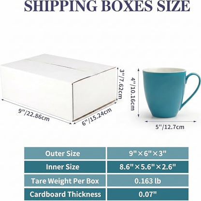 40 Pack Small Shipping Boxes 9x6x3 Inches - size: 9x6x3