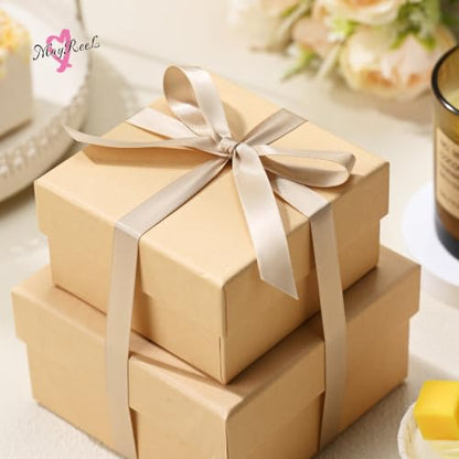 MAYREEL 1/2 inch Champagne Gold Double Faced Satin Ribbon 50 Yards - color: Champagne Gold, size: 1/2 Inch