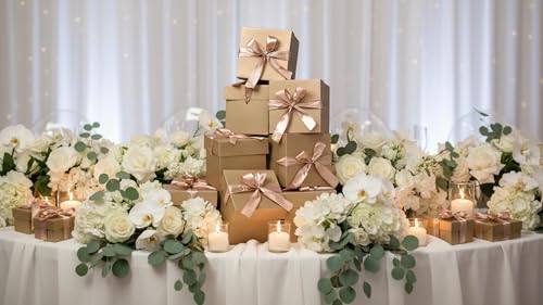 Gift Box with Lid for present, 12pcs, Gold, 4"×4"×4" - color: Gold, size: 4 x 4 x 4 Inch