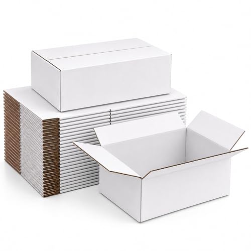 12x9x6 White Shipping Boxes, 25 Pack - size: 12x9x6 Inch