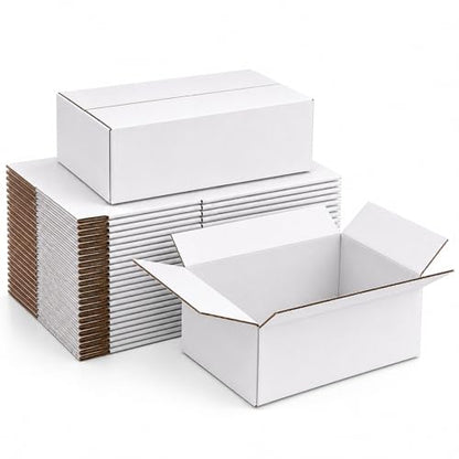 12x9x6 White Shipping Boxes, 25 Pack - size: 12x9x6 Inch