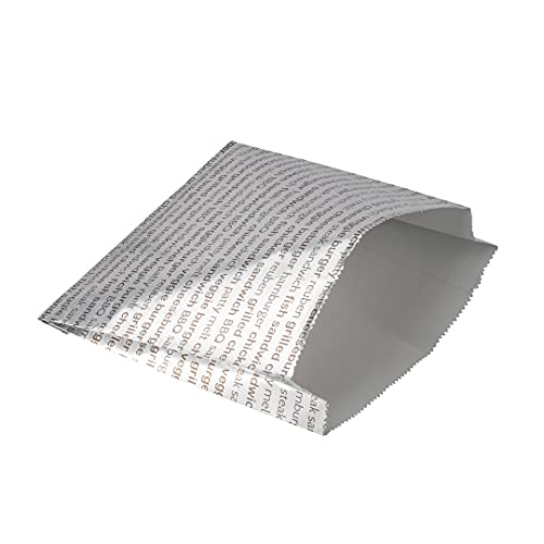 Restaurantware Paper Printed Burger Foil Bag, 5.9 x 1.2 x 6.5 In, 100 Pack - size: 6"