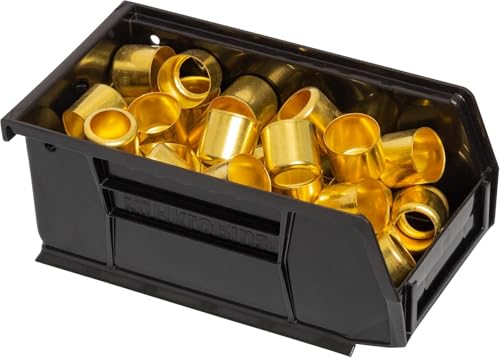 Akro-Mils 30220 AkroBins Plastic Storage Bins, 7"x4"x3", Black, 24-Pack - color: Black