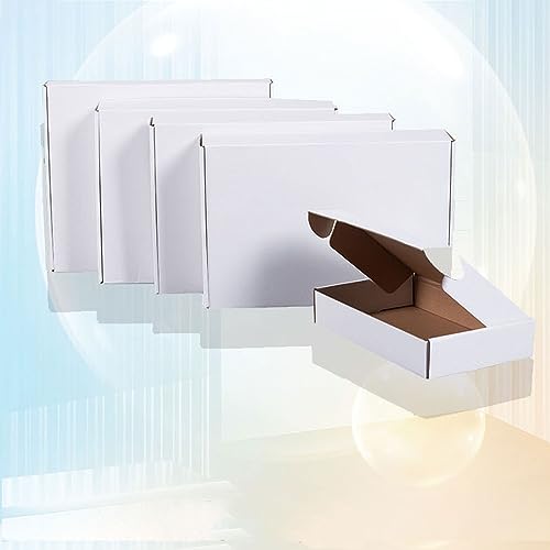 10x7x3 inch Shipping Boxes Set of 25, White Corrugated Cardboard Mailer Box - size: 10 x7 x 3 Inches