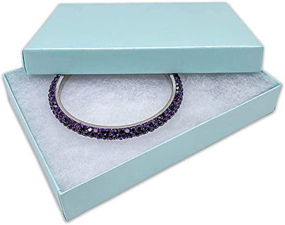 TheDisplayGuys 25 Cardboard Gift Jewelry Boxes w/Paddings #53-5.4x3.9x1 - color: Turquoise