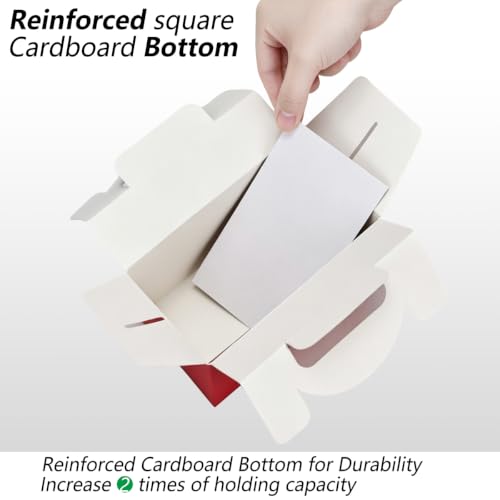 Aosric Small Red Gable Boxes 3.5 x 3.5 x 6.3 In, 30 Pack - color: Red