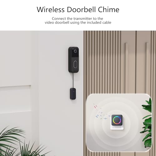 Wireless Doorbell Chime - Compatible with Blink Video Doorbell and Blink Video Doorbell (2nd Gen) (1 Video Doorbell Extender 1 Receiver）