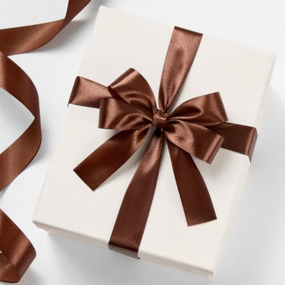 Brown Satin Ribbon 1 Inch x 100 Yards - color: Brown