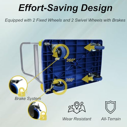 Foldable Platform Push Cart with 880 lbs Capacity