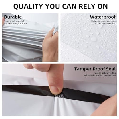 KKBESTPACK White Poly Mailers 12x15.5 in, Shipping Bags, 500 Pcs - size: 12" x 15.5" 500pcs