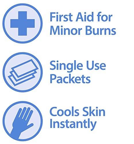 Globe First Aid Burn Gel With Aloe, Box of 144 Single Use Packets
