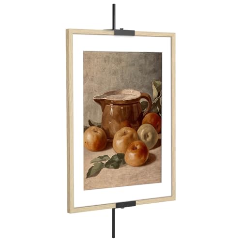 Americanflat 30" Picture Frame Stand - Wall Mounted Frame Stand - Artwork and Photo Easel with Adaptive Clamps for Different Frame Profiles - Ideal for 20x30 Frame - Black - size: 30 inch
