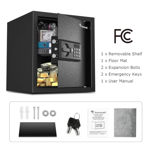 Bonsaii Security Safe Box With Keypad Lock 1.2 Cu.Ft for Cash Jewelry Home - size: 1.2 cu.ft.