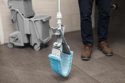 Unger Commercial SmartColor MicroMop 15.0, 16" Wet Microfiber Mop Pad, Reusable - Heavy-Duty Floor Cleaning, Blue - MM40B