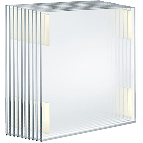 Azar Displays 122039 17-Inch W by 22-Inch H Wall Mount Acrylic Frame Pack of 10 - Clear Acrylic Wall Frame with Sticky Back - Floating Wall Sign Holder - Adhesive Office Sign - Frameless Picture Frame - size: 17 in. W x 22 in. H
