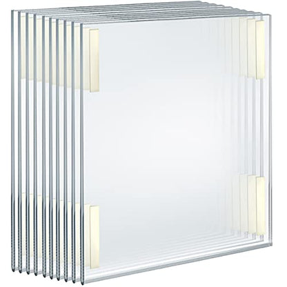 Azar Displays 122039 17-Inch W by 22-Inch H Wall Mount Acrylic Frame Pack of 10 - Clear Acrylic Wall Frame with Sticky Back - Floating Wall Sign Holder - Adhesive Office Sign - Frameless Picture Frame - size: 17 in. W x 22 in. H