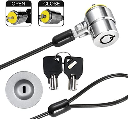 Laptop Cable Lock Hardware Security Cable Lock Anti Theft Retractable Lock with Anchor Plate for Tablet Laptop Notebooks Smartphone and Other Electronic Products - size: 1 Pack