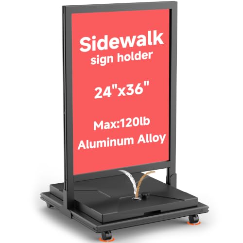 Wind-Resistant Outdoor Sign Holder, Weather Resistant Sidewalk Sign Stand