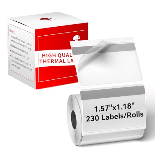Phomemo Transparent Thermal Labels, Use for M110/M100/M220/M108, 230PCS - color: Transparent, size: 1.57"x1.18"