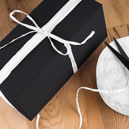 218 Yards Raffia Paper Craft Ribbon Packing Paper Twine, 1/4 Inch by 218 Yards - color: White