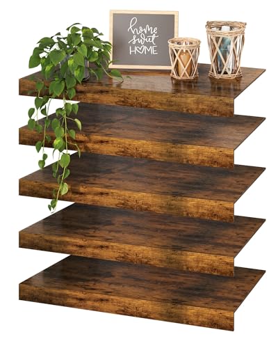 Wire Shelf Cover – Engineered Wood Wire Rack Covers for Shelves, Rustic Farmhouse Style for Pantry, Closet (5, 30" W × 12" D) - size: 30"W × 12"D