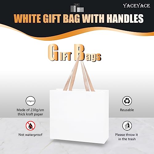 White Gift Bags Large Size, 20Pcs 12.5"x4.5"x11" Large Gift Bags - color: White, size: 12.5 x 4.5 x 11 Inch