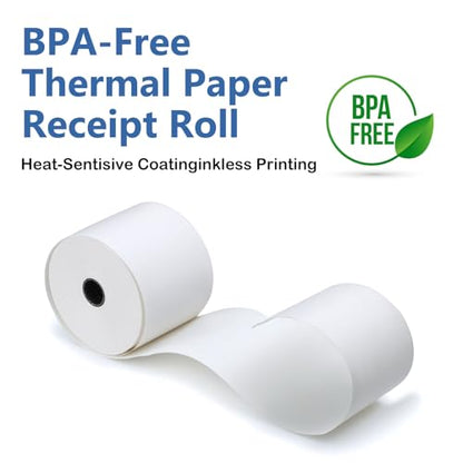 (24 Rolls) 2 5/16" x 400' Thermal Paper Receipt Rolls, Pay At The Pump Gas Station Verifone Rolls for Gas Pump Paper Rolls BPA Free - style: 24Rolls - 2 5/16" x 400' Thermal