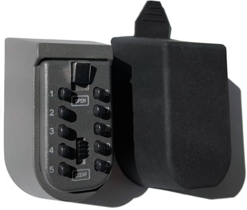 Key Lock Box for Outside Wall Mount, Waterproof Spare Key Storage Box, 10-digits Combination Lockbox Push Button Key Keeper Box for Home Indoor & Outdoor Realtors Landlord Property Management