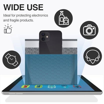UCGOU Bubble Mailers 5x8.6" Usable Size 5x7" Padded Bags Navy Blue 100 Pack - color: Navy Blue, size: 5x8.6" 100PC