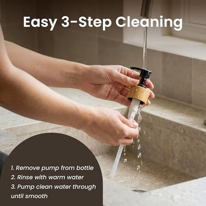 Maisonovo Dish Soap Dispenser - Black Soap Dispenser Black Bamboo Pumps - color: Black Black