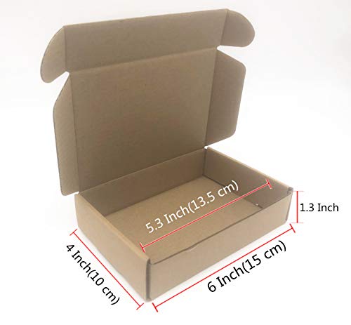 Small Shipping Boxes 6x4x1.3 Inch Cardboard Packaging Storage Box 50Pack - size: 6x4x1.3 Inch/50pcs