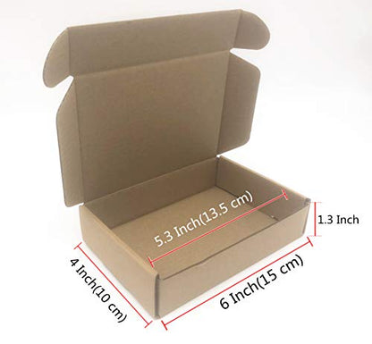 Small Shipping Boxes 6x4x1.3 Inch Cardboard Packaging Storage Box 50Pack - size: 6x4x1.3 Inch/50pcs