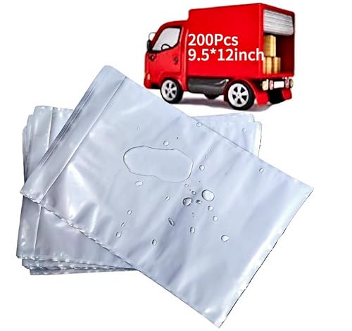 200PCS 9.5" x 12" Self-Adhesive Packing List Envelopes, Clear Mailing Labels for Envelope, Plastic Waterproof Shipping Pouch Enclosed Bags Fit 8.5x11 inch Packing Slip Label Invoice Sleeves - size: 9.5 x 12inch-200 pcs