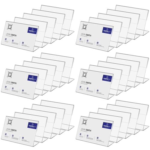 Daletu Mini Acrylic Sign Holders, Acrylic Food Sign Label for Party Buffet - size: 30PCS 2.36" X 1.57"（6X4)