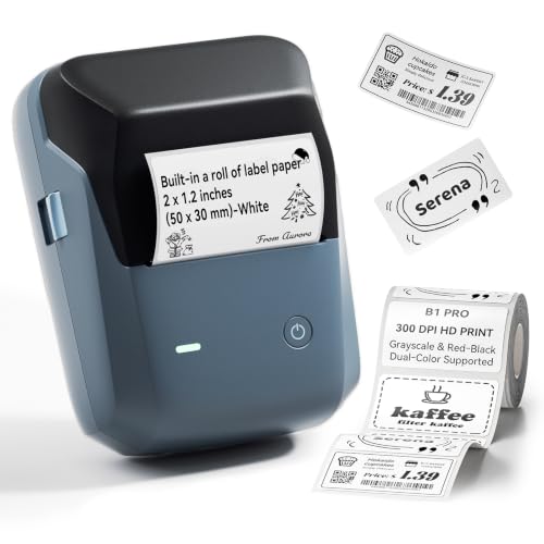 NIIMBOT B1Pro Label Maker, 300DPI HD Sticker Printer for Photo, Blue - color: Blue
