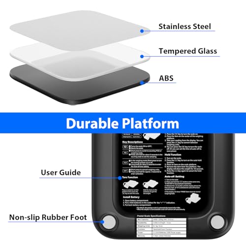 UNIWEIGH Shipping Scale 440lb/0.35oz Accuracy Digital Postal Scale