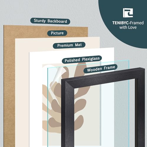 18x24 Poster Frame 4 Pack, 16x20 Mat, Black Wood, for Picture - color: Black, size: 18 X 24