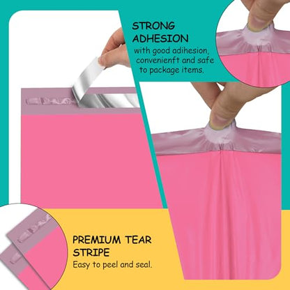 Poly Mailers 14.5x19 Inch, 50 Pack, Pink Shipping Bags, 2.4 Mil - color: Pink, size: 14.5x19 Inch 50 Pcs