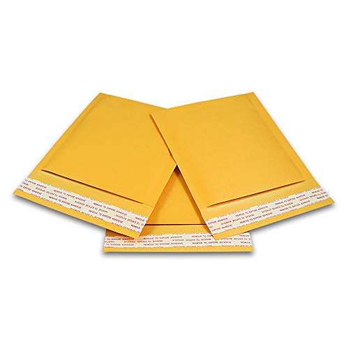 HGP #T, 5" x 6", 50 Pack, Kraft Bubble Mailers Padded Shipping Envelopes Self Seal Wide Size