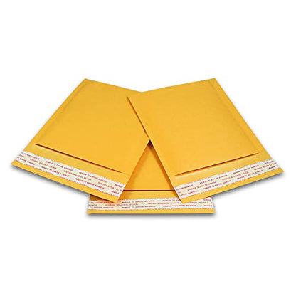 HGP #T, 5" x 6", 50 Pack, Kraft Bubble Mailers Padded Shipping Envelopes Self Seal Wide Size