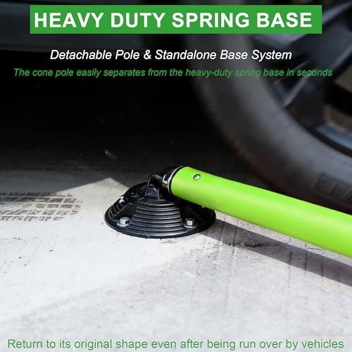 OrangeStar 8-Pack 48" Traffic Cones with Spring Base - color: Green, size: 48 in