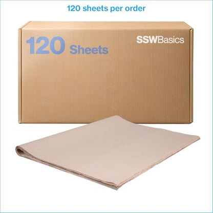 SSWBasics 20 x 30 inch Kraft Tissue Paper - 120 Sheets